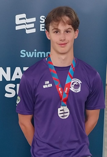 Zak Walker with his siver medal